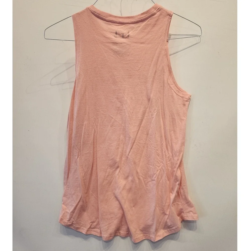 Isaac‎ Morris Ltd America Graphic Muscle Tank Top Peach Pink Womens Small NWT